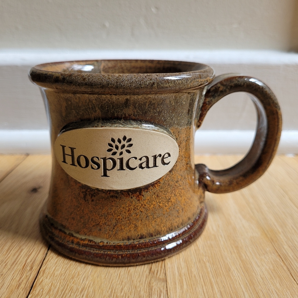 Sunset Hill Stoneware Mug" Hospicare" Brown